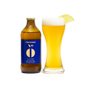 Curious Zero Lions Mane Lager • Booze-Free Craft Brew